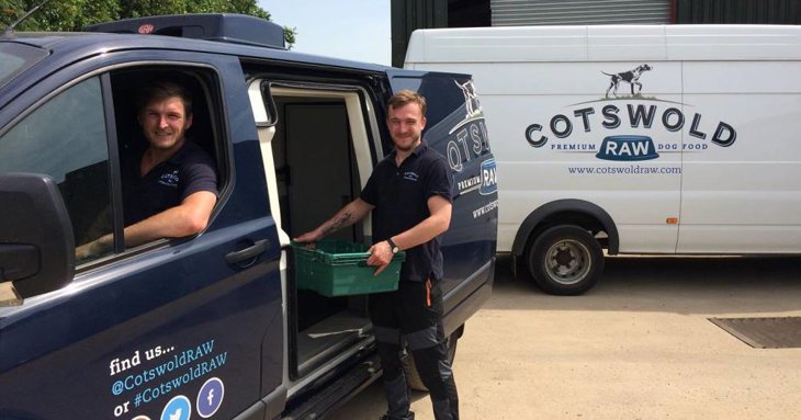Cotswold RAW delivery vans.