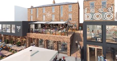 An artist's impression shows how Gloucester Food Dock will look when it is ready to open in late 2022.