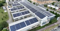 The roof of Gloucestershire College is kitted out with solar panels, which are helping deliver 100 per cent renewable power across its three campuses.