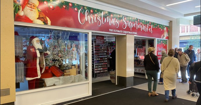 The county's biggest Christmas store opens in Gloucester city centre