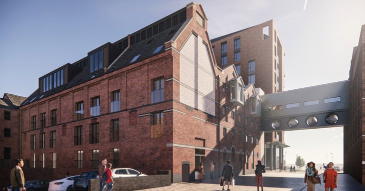 Rokeby Merchant Developments proposals for the final part of the Gloucester Quays development include the 10-storey Downings Tower.