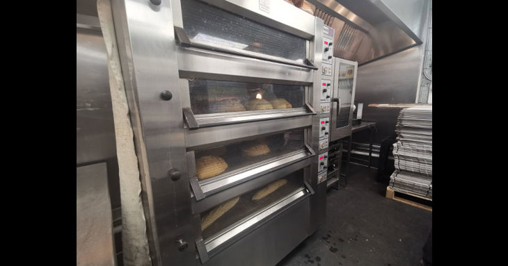 Industrial baking oven allows the branch to keep up with demand.
