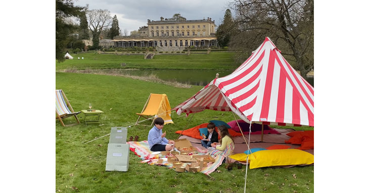 Cowley Manor has launched a new private bell tent picnic experience.