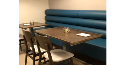 Booth seating and restaurant style tables are available across three floors