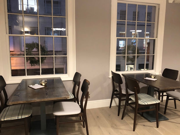 Housed inside a stunning Regency building on Regent Street, diners can even enjoy people watching on the street below!