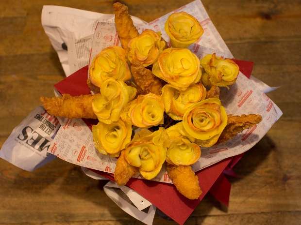 Simpsons launch world&#x27;s first fish and chips bouquet for Valentine&#x27;s Day