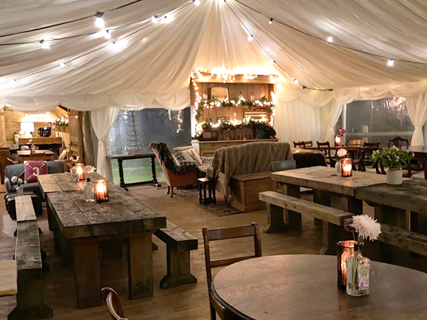 Its cosy, heated Polo Barn Marquee seats up to 80 guests and has its own private bar, ideal for Christmas parties.