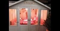 The King's Arms' garden sheds can seat up to six diners at a time.