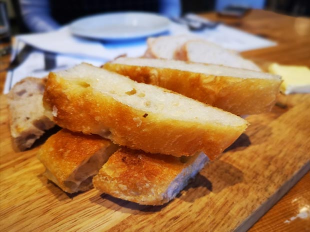 The bread was freshly baked at Fat Toni's bakery.