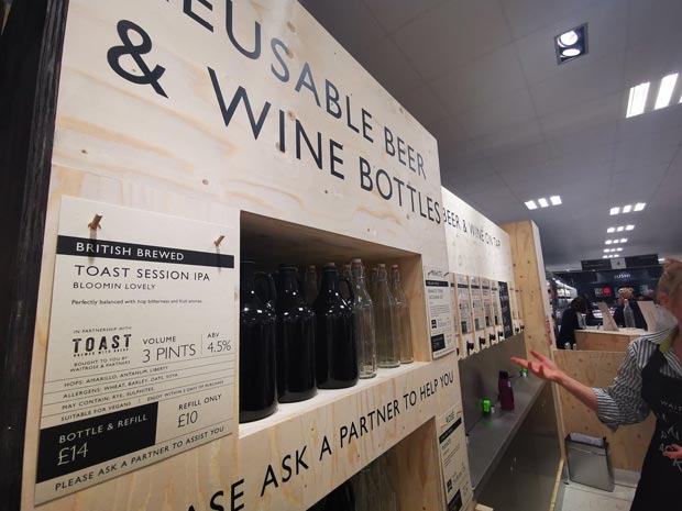 Unpacked also includes a refillable beer and wine station.