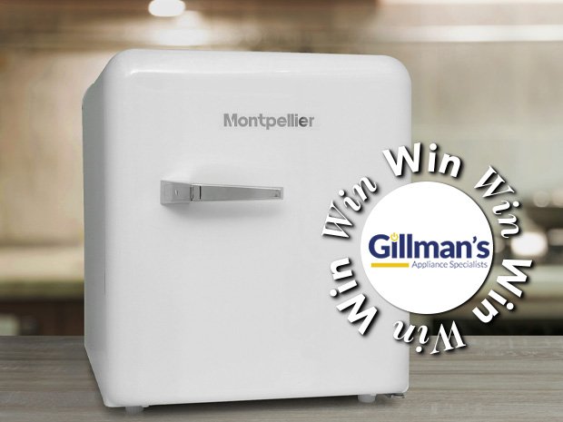 Kit out your bedroom, office or den with a 1950s-style mini fridge from Gillmans.