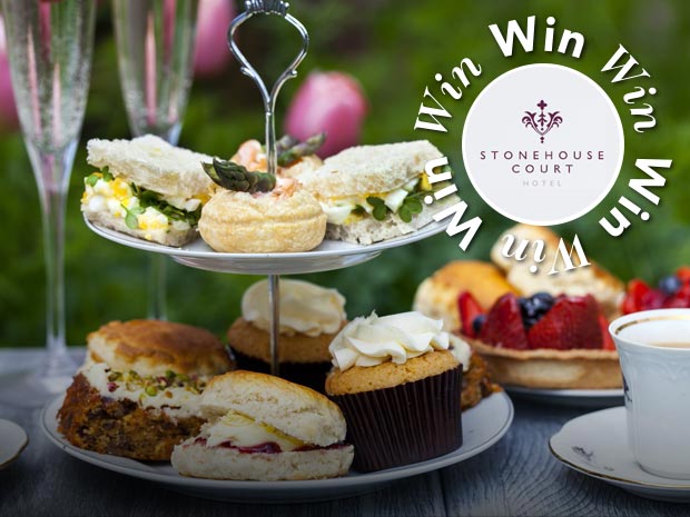 Win a spectacular sparkling afternoon tea for four people at Stonehouse Court Hotel.