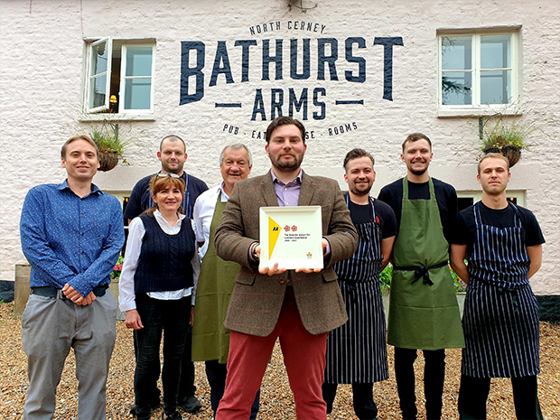 North Cerneys The Bathurst Arms is renowned for its pink colour  and now its culinary excellence too!