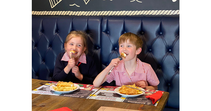 Enjoy a family meal at Simpsons Fish and Chips in Chelteham, with children eating for free during May half term 2021.