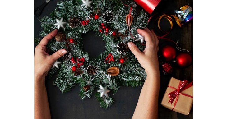 Guests can learn how to craft their own Christmas wreath at Stonehouse Courts course this December 2019.