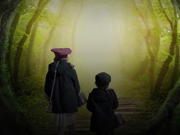 Follow Hansel and Gretel as they venture into the depths of the forest.