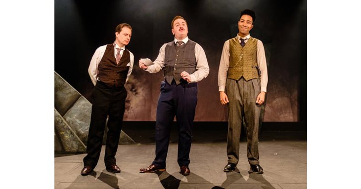 Left to right Dominic Brewer, Hywel Dowsell and Herb Cuanalo in Hound of the Baskervilles