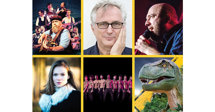 See the likes of comedy writer Henry Normal, the Dreamboys, Down for the Count Orchestra and even dinosaurs at Cheltenham Town Hall this spring 2022.