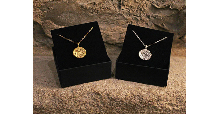 The silver and gold-plated silver pendants were inspired by an Iron Age coin at the Corinium Museum in Cirencester, with the exclusive new collection blending ancient and modern jewellery-making techniques.