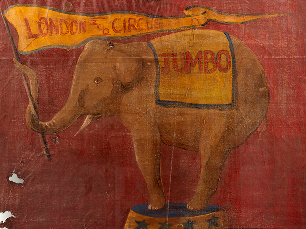 Dumbo banner owned by the greatest showman to be sold in Gloucestershire 