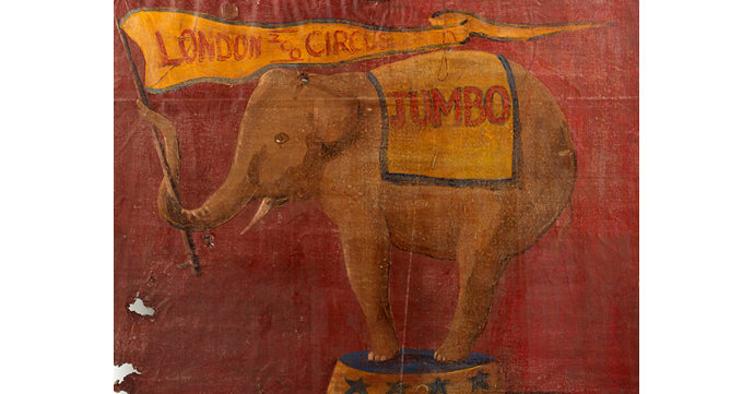 Dumbo banner owned by the greatest showman to be sold in Gloucestershire 