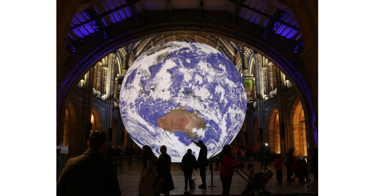 Luke Jerram, the artist behind Museum of the Moon is bringing the Earth to Gloucester Cathedrals nave in October 2020.