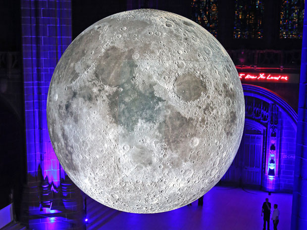 Luke Jerrams 3D moon replica will arrive at Gloucester Cathedral in October.