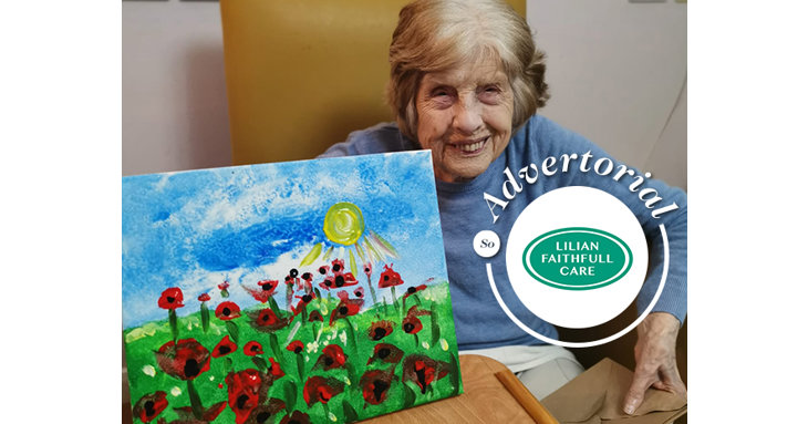 Honouring residents past and present who have served in the armed forces, Lilian Faithfull Care is marking Remembrance Day 2021, with residents like 102-year-old Marjorie creating poppy-themed artwork.