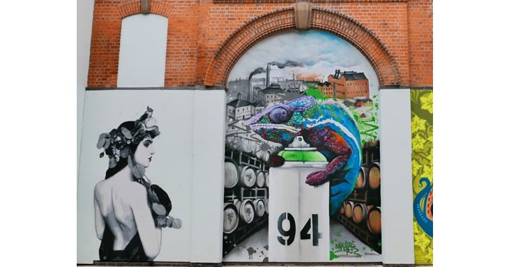 Street art at last year's Cheltenham Paint Festival included work by artists p0g0, Gnasher and Inkie at the Brewery Quarter.
