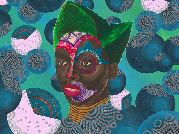 She Has Rizzen showcases five years of the self-taught artist's work, celebrating her acceptance to study a Master's in painting at the Royal College of Art.