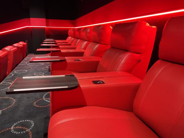 The ViP seats are luxurious recliners with room for all those snacks!