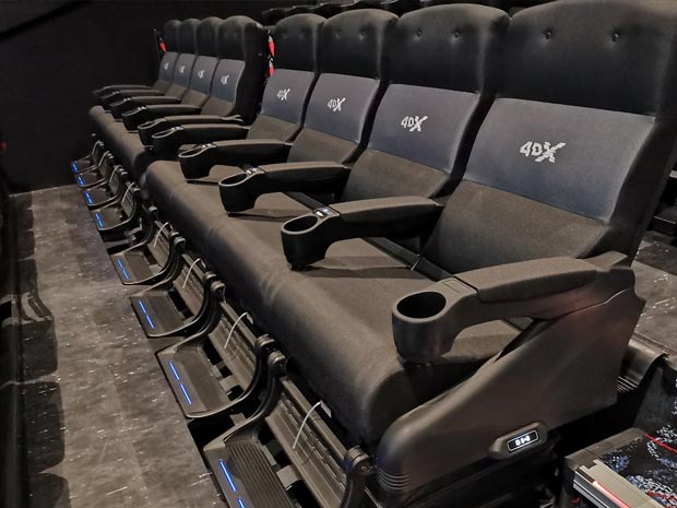 The state-of-the-art 4DX chairs.
