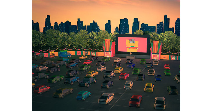 New, socially distanced drive-in cinema, TheDriveIn is coming to Bristol in September 2020  with tasty food, waiters on roller skates and a range of movies on the big screen.