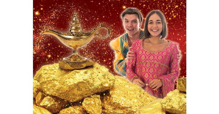 Join the cast of the Aladdin pantomime at The Roses Theatre in Tewkesbury for a magical adventure.