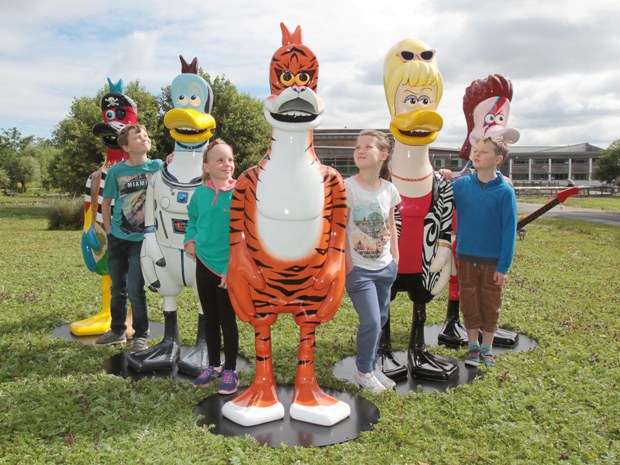 14 giant Dusty Ducks have landed at Slimbridge Wetland Centre.