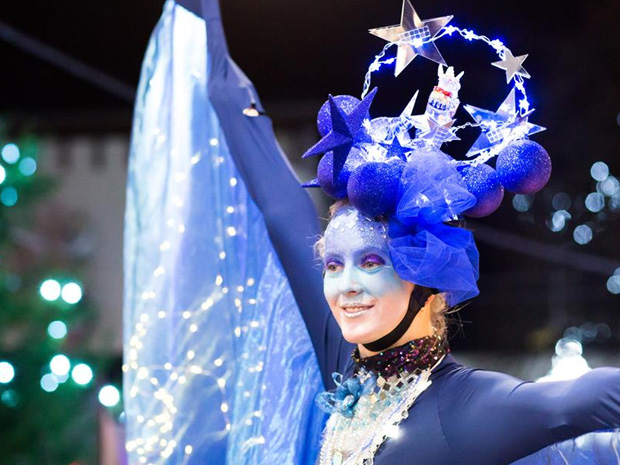 Meet the enchanting Snow Queen and White Wolf at the Christmas light switch-on event in Cheltenham, this November 2021.
