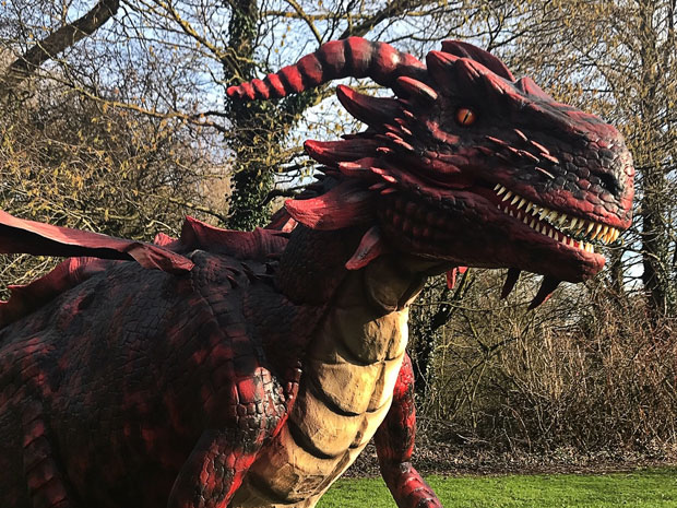 Dreygo the Dragon is visiting Gloucester this weekend.