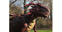 Dreygo the Dragon is visiting Gloucester this weekend.