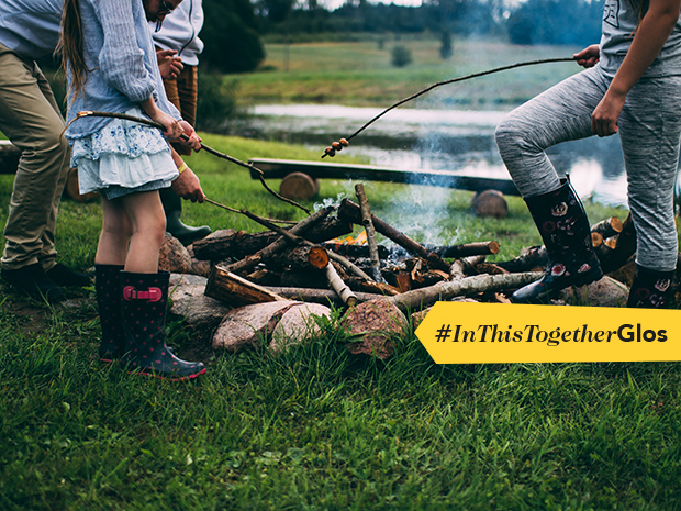 Gloucestershire families are camping out in their gardens to raise money for NHS charities