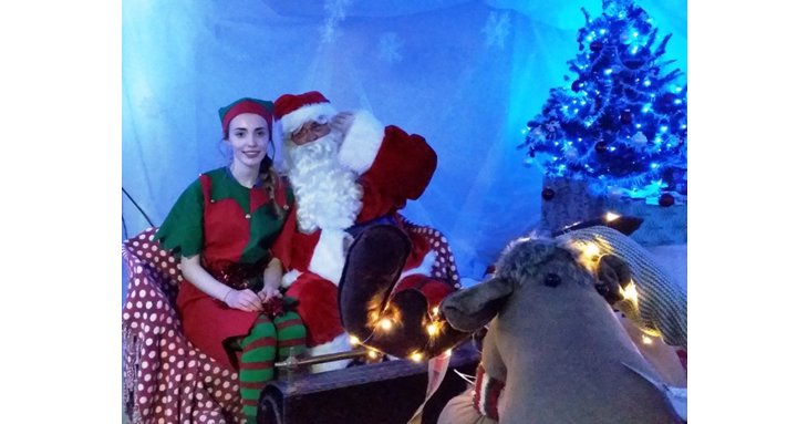 Meet Santa and one of his elves as they take a well-earned break at Batsford Arboretum.