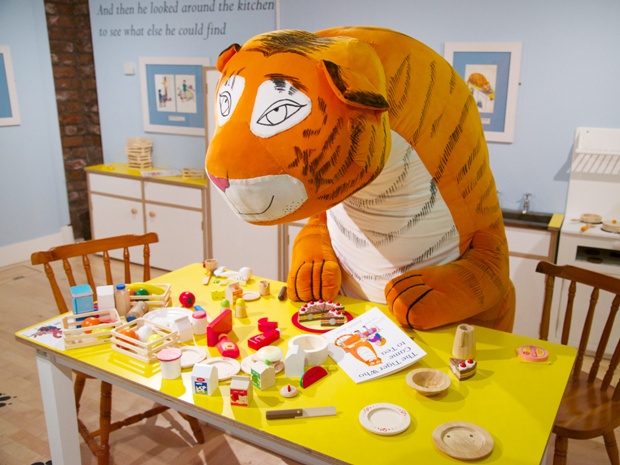 The touring National Trust exhibition, celebrating 50 years of The Tiger Who Came to Tea, arrives at Newark Park in July. Seven Stories and Damien Wootton