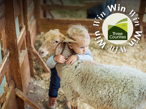One family can enjoy a whole year of free days out with Three Counties Showground and Cotswold Farm Park.