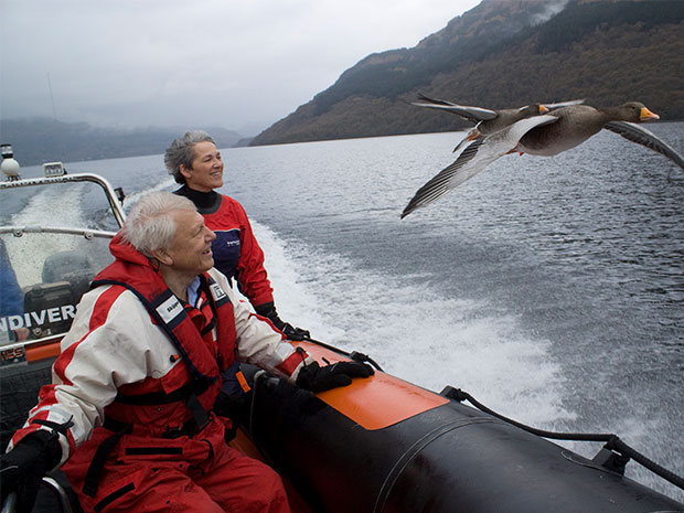 Rose Buck and David Attenborough.  Jon Aitchinson.