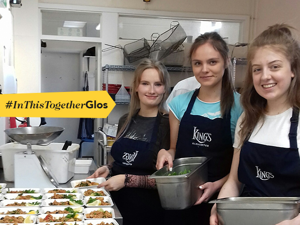 The King's School Gloucester opens its kitchen for local food charity