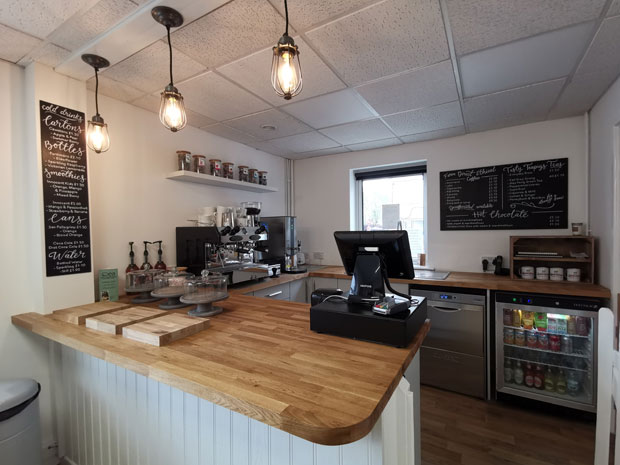 A real-life cafe serves up coffee and cake.