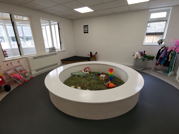 A separate area is reserved for babies.