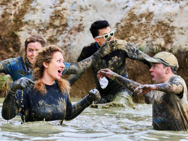 Enjoy a freakishly fun evening at Devil Mud Run's spooky Glow Run.