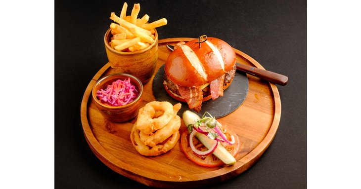 Classic pub grub served at The Horse & Groom includes burgers...