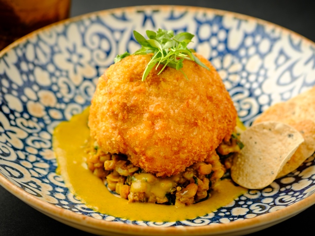 With playful pub grub twists including curry chicken kiev...