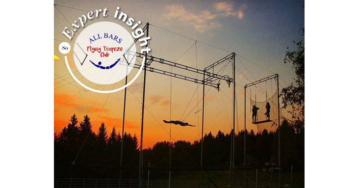 All Bars is the UKs only full-size outdoor flying trapeze rig.